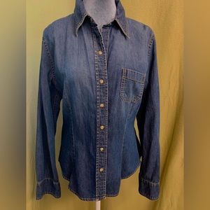 Y2K Old Navy Denim Button Up Long Sleeve Shirt